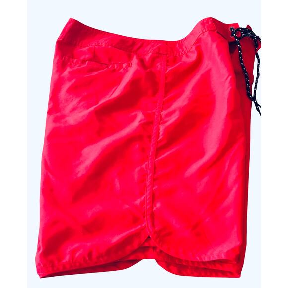 HOLLISTER CALIFORNIA SWIMWEAR TRUNKS, DRAWCORD, VELCRO FLY, MENS, M, RED, POCKET - Picture 9 of 11